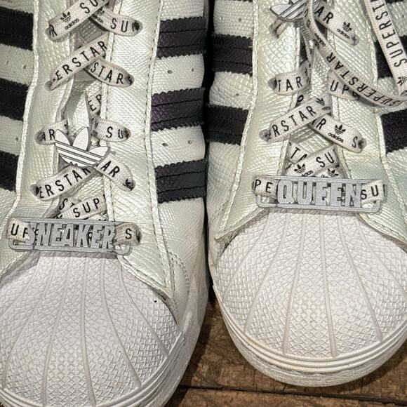 Adidas Superstar Sneaker Queen FV3396 Women’s Size 7.5 White Purple Rare - Picture 5 of 8